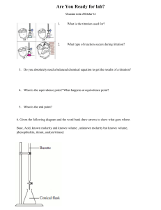 What is the titration used for