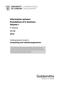 information systems-foundations-e-business