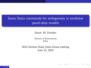 Stata commands for endo in nonlinear panel data models