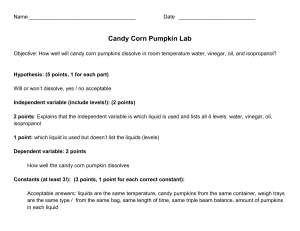 Candy Pumpkin Lab Answer Key