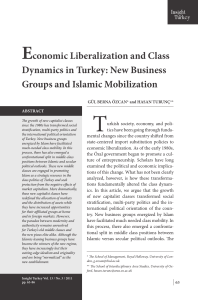 Economic Liberalization and Class Dynamics in Turkey