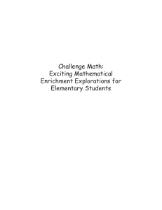 Elementary Challenge Math