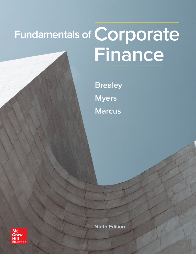 Fundamentals Of Corporate Finance 9th Brealey