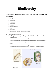 2. Biodiversity and Taxonomy