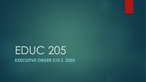 Executive Order 210 s.2003