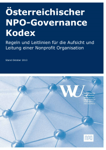 NPO Governance Kodex 2013