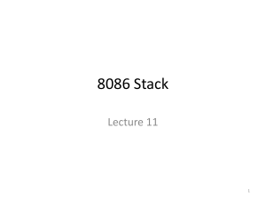 Lecture 11 Stack addressing