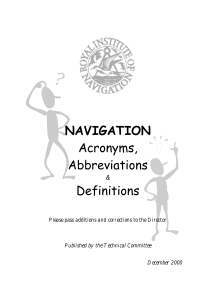 Navigational Terms and Abbreviations