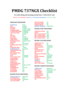 PMDG737NGX Checklist