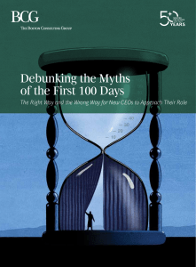 BCG Debunking the Myths of the First 100 Days For New CEOs