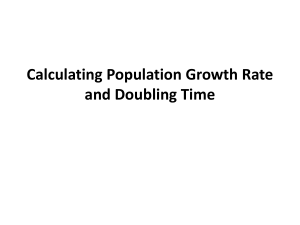 Calculating Population Growth Rate and Doubling Time