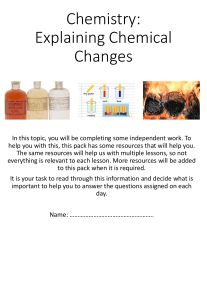 Chemical changes resources