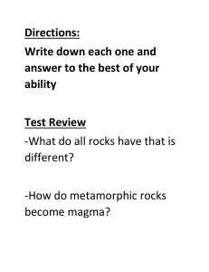 Rock Cycle Review