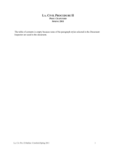 LA Civil Procedure II Appeals Outline - Crawford Spring 2011