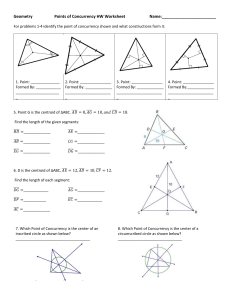 Geometry WS Points of concurrency