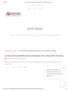 12 Key Financial Performance Indicators You Should Be Tracking