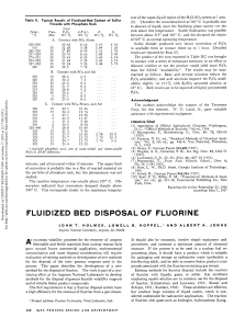 fluidized bed disposal of fluorine