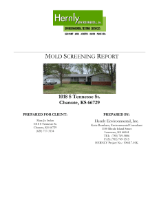 Mold Screening 1018 S Tennessee St, Chanute, KS