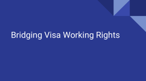 working right bridging visa