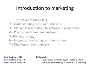 The nature of marketing