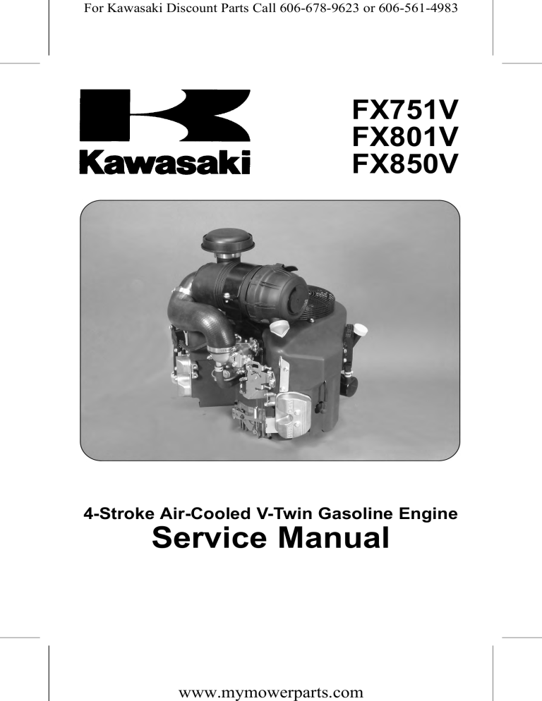 FX751VFX801VFX850V99924208901KAWASAKISERVICEREPAIRMANUAL