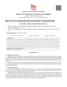 Review of Constructivism and Social Constructivism