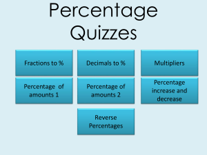 Percentage Quizzes