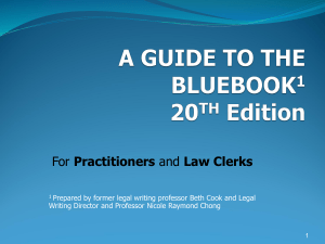Bluebook Guide Practitioners20th ed