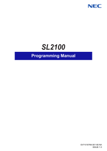 SL2100 Programming