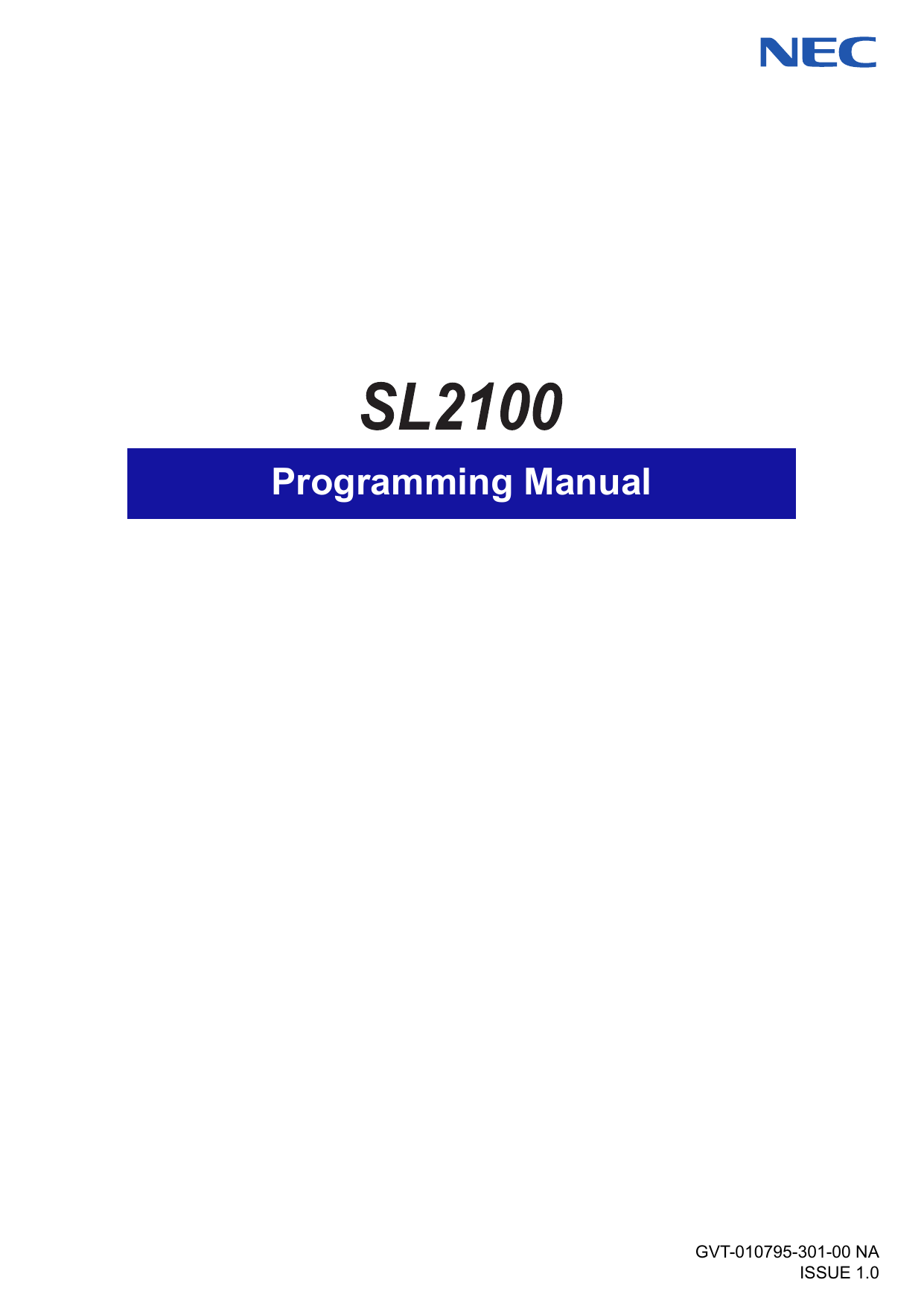 nec sl1100 programming software