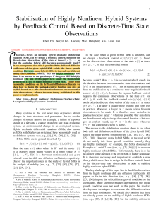 高度线性稳定性Fei etal IEEE TAC 2019 Stabilisation of highly nonlinear hybrid systems by feedback control