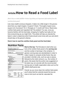 Article  Runner's World  How to Read a Food Label  (1) (1)