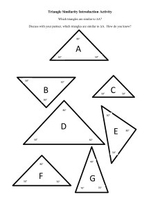 Triangle Similarity Intro Activity