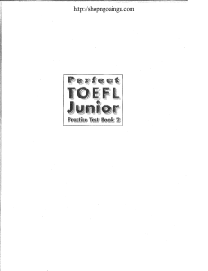 Perfect TOEFL Junior Practice test 2