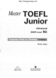 Master TOEF Junior advance Language Form and Meaning Grammar