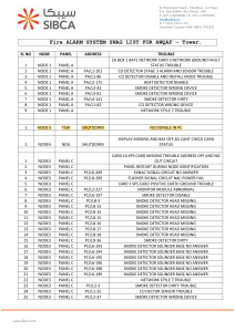 Awqaf Tower - Fire Alarm Snag Report 