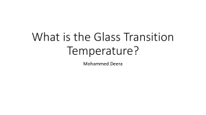 What is the Glass Transition Temperature