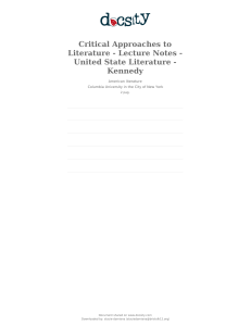 docsity-critical-approaches-to-literature-lecture-notes-united-state-literature-kennedy