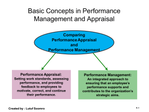 Performance Management and appraisal