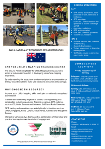 GPR Training Course Flyer