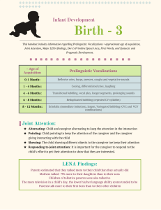 Infant Development - Birth to 3