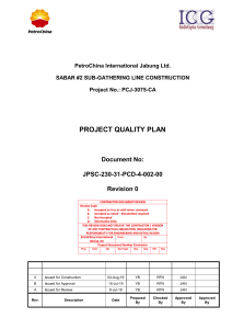 JPSC-230-31-PCD-4-002-00 PROJECT QUALITY PLAN Rev.0
