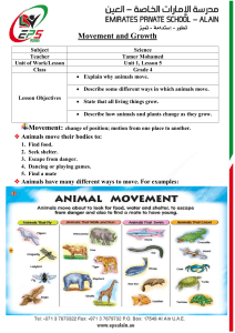 Movement and growth. Science G4. Lesson 5