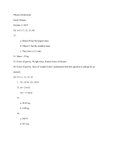 Physics Homework chapter 4 and 5