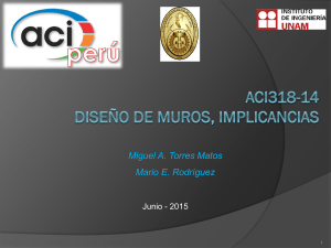 DISEÑO DE MUROS ESTRUCTURALES - ACI 2014