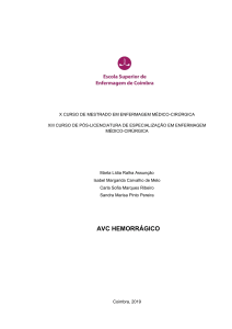 trabalho sobre intervenções de enfermagemAVC HEMORRÁGICO