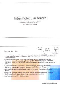 CHM001 Intermolecular forces