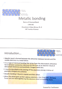 CHM001 Metallic bonding