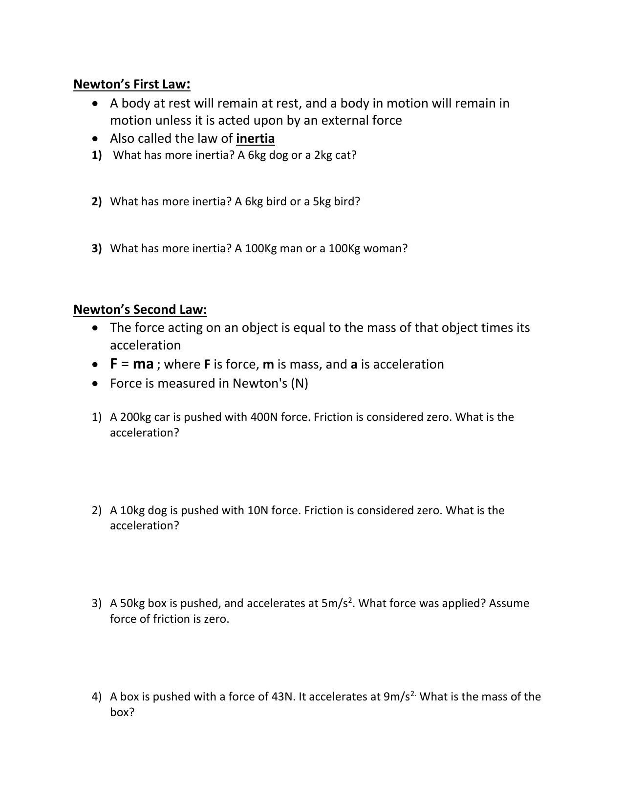 Newton\'S Laws Worksheet - Newton S Third Law Lesson Plans Worksheets