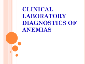 06. CLINICAL LABORATORY DIAGNOSTICS OF ANEMIA